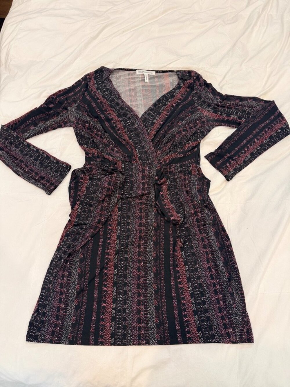 BCBGeneration Small Patterned Long Sleeve Dress